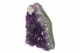 Amethyst Cut Base Crystal Cluster with Calcite - Uruguay #135100-2